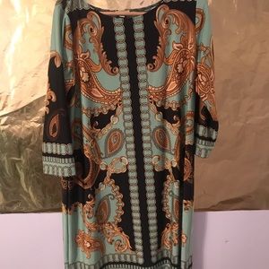 Printed shift dress